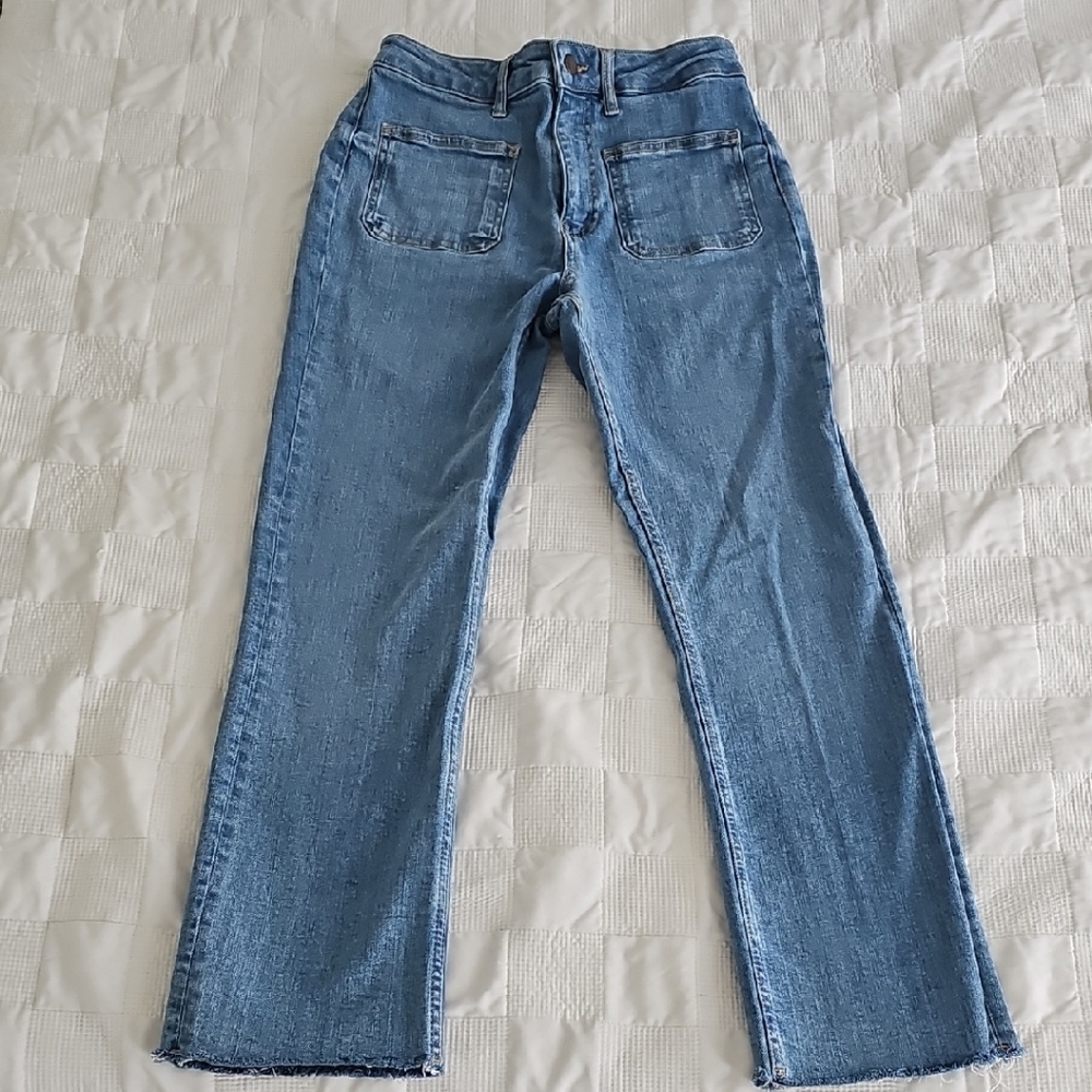 Zara Light Blue Straight Leg Jeans
